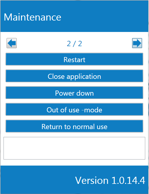 Maintenance mode, page 2