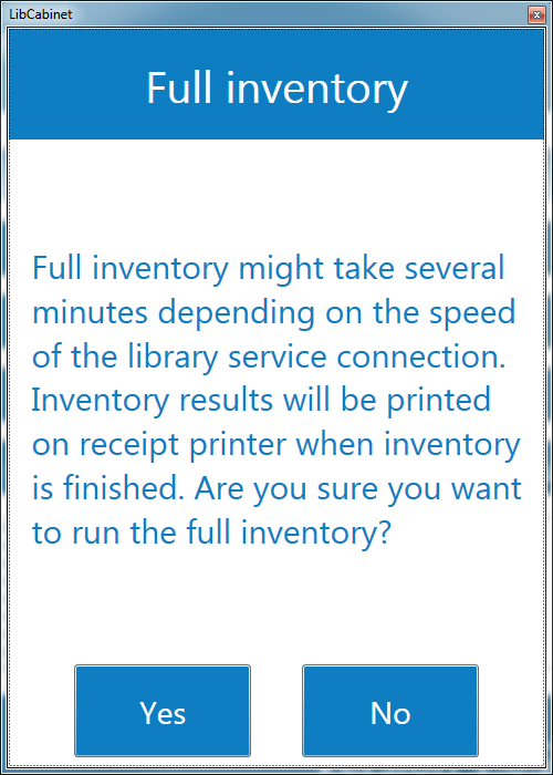 Running full inventory - prompt