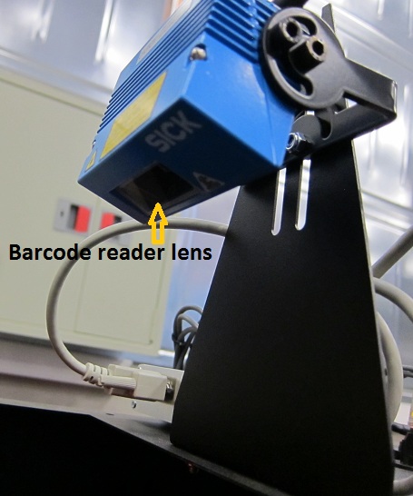 Front end barcode reader