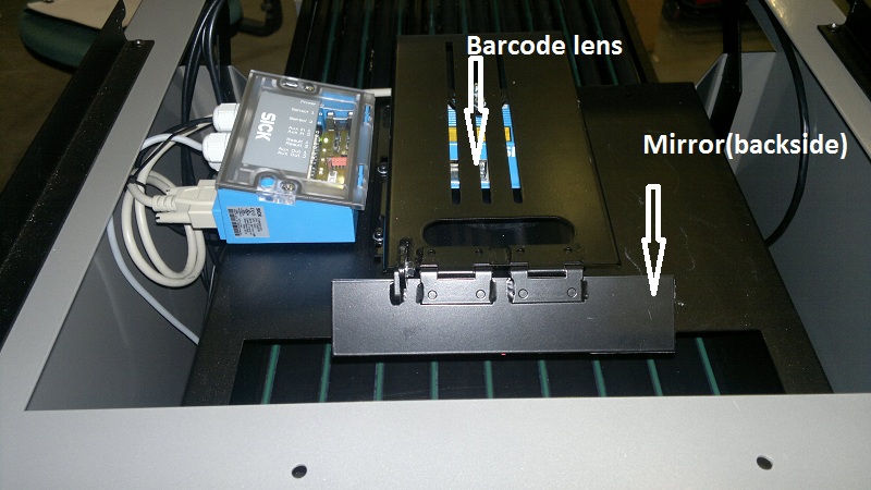 Compact sorter barcode reader