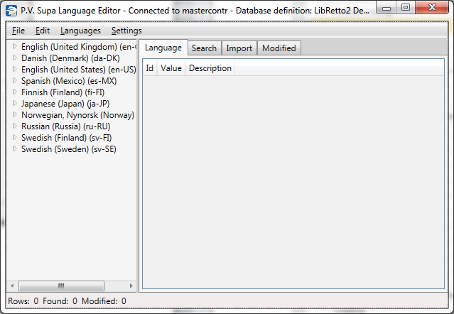 Kielitiedoston kielet