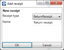 Adding a new receipt - selecting receipt type