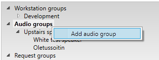 Adding audio group