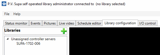 Unassigned library controller server