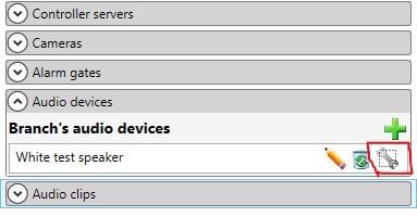 IP speaker configuration - SOL admin speaker select