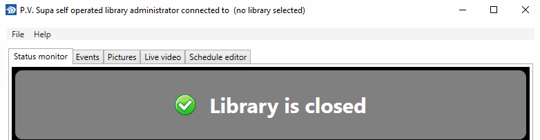 Admin software - no connection and no configuration tab page