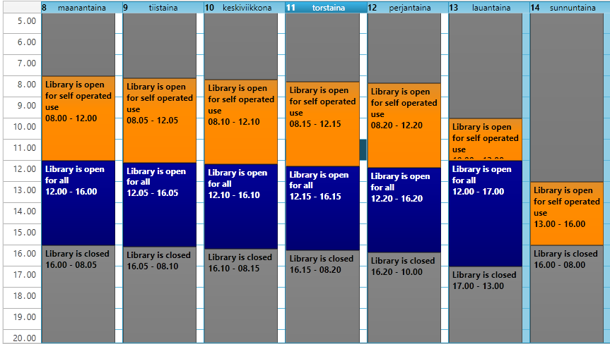 Example of a very simple schedule